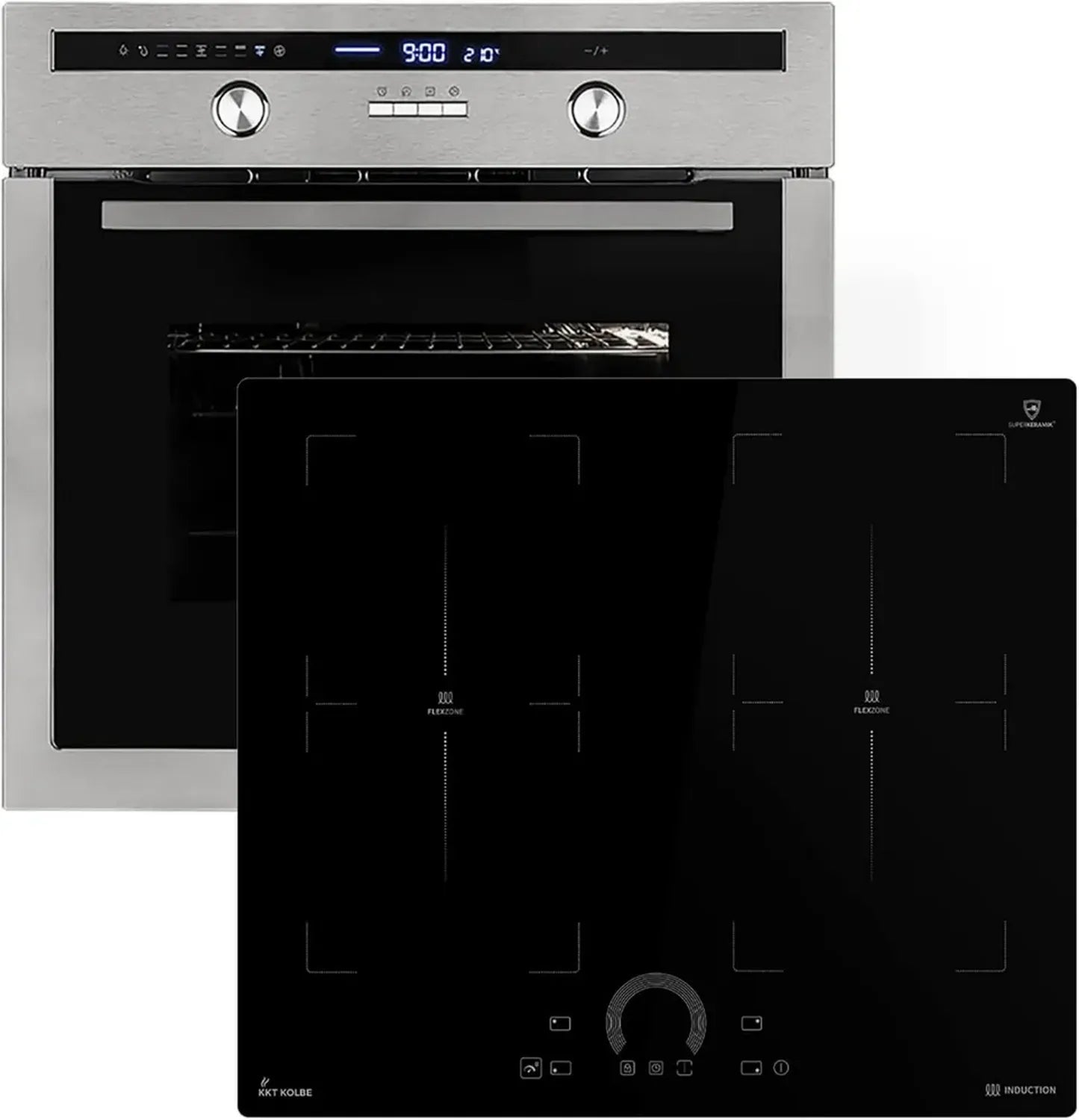 Ensemble Cuisson 60cm : Four Encastrable avec Rôtissoire et Plaque à Induction
