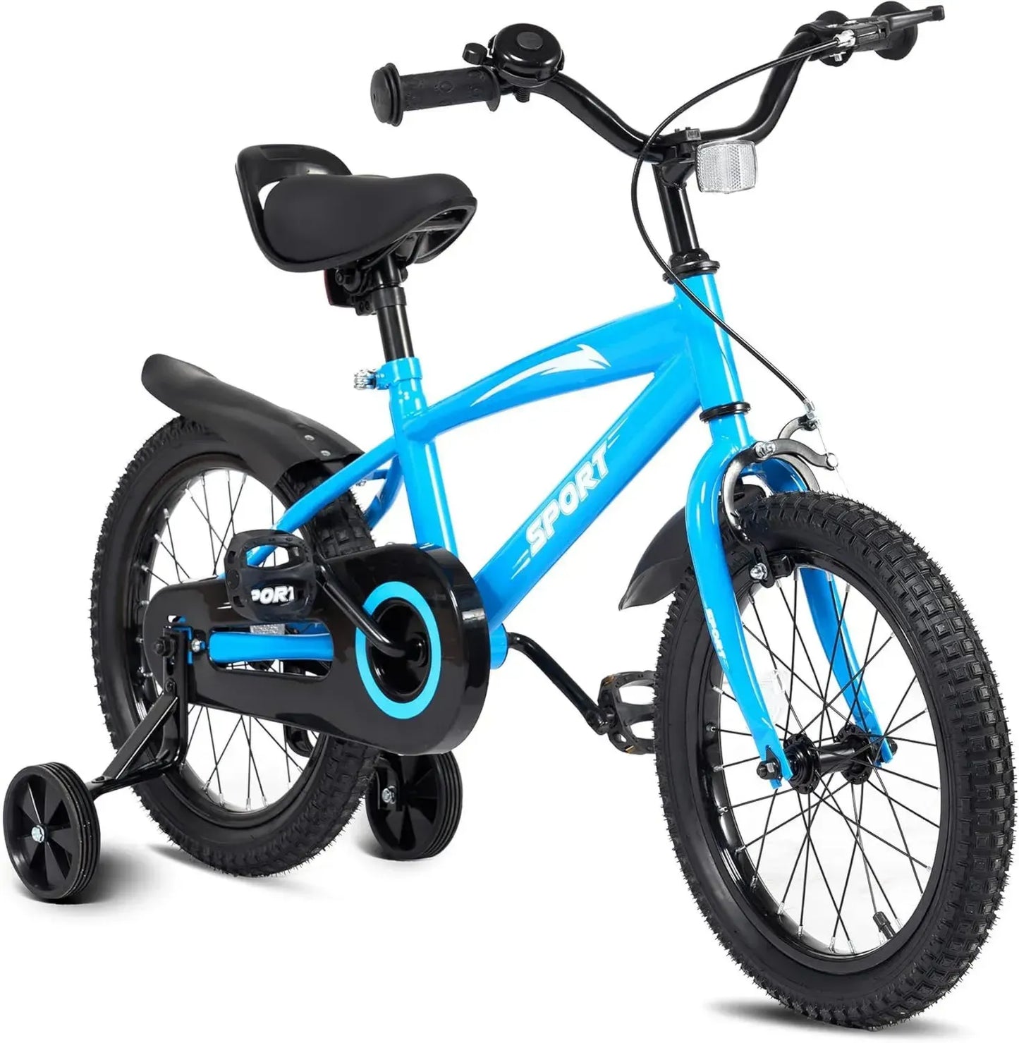 Vélo Enfant 14 Pouces BODIOO avec Roues Stabilisatrices, Cadre Robuste, Siège Réglable et Double Frein