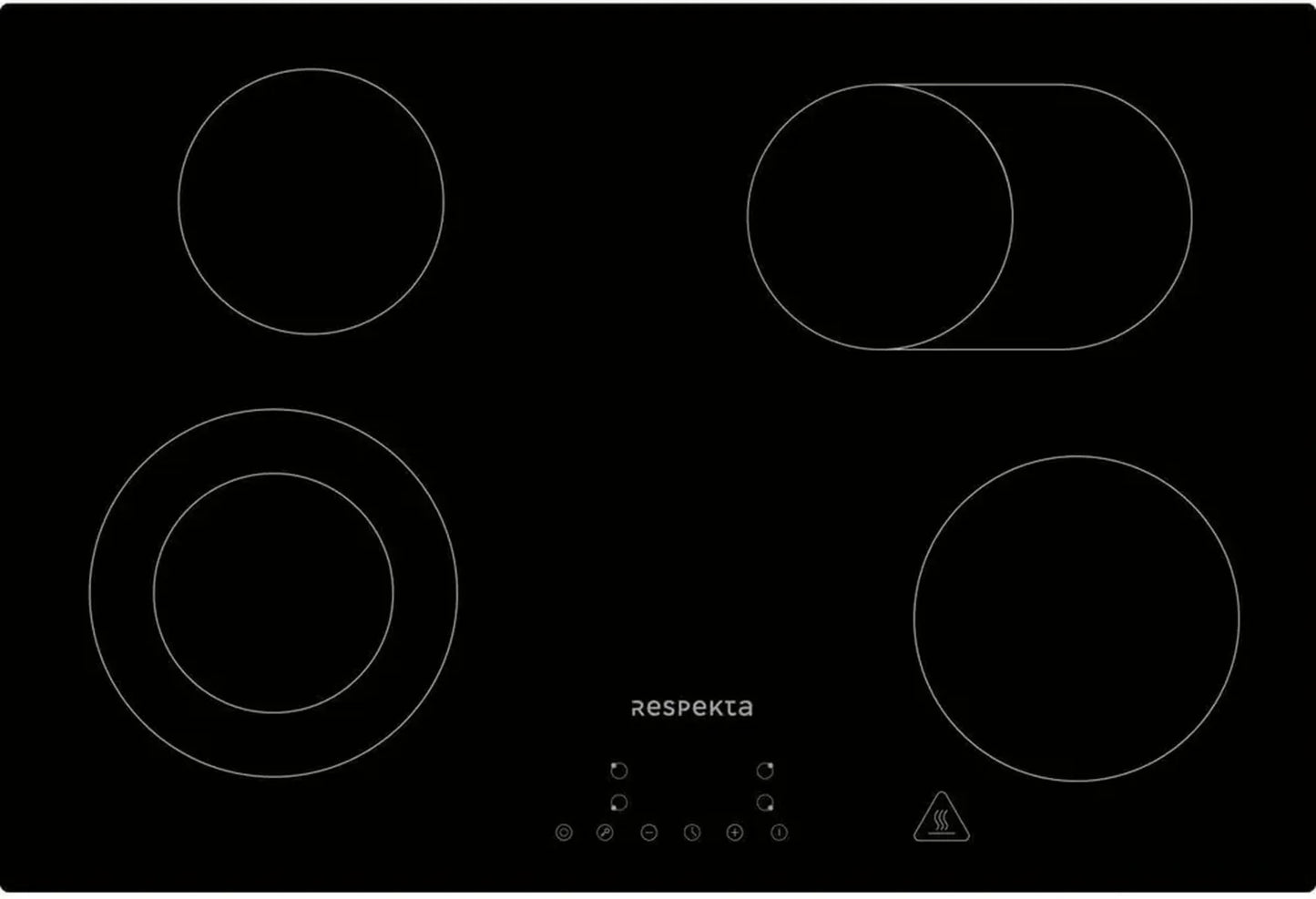 Plaque vitrocéramique encastrable 77 cm, 4 zones, Touch Control