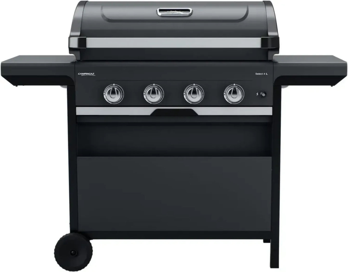 Barbecue à Gaz Campingaz 4 Brûleurs Inox, Thermomètre, InstaClean, Récupérateur de Graisse, Étagères Latérales