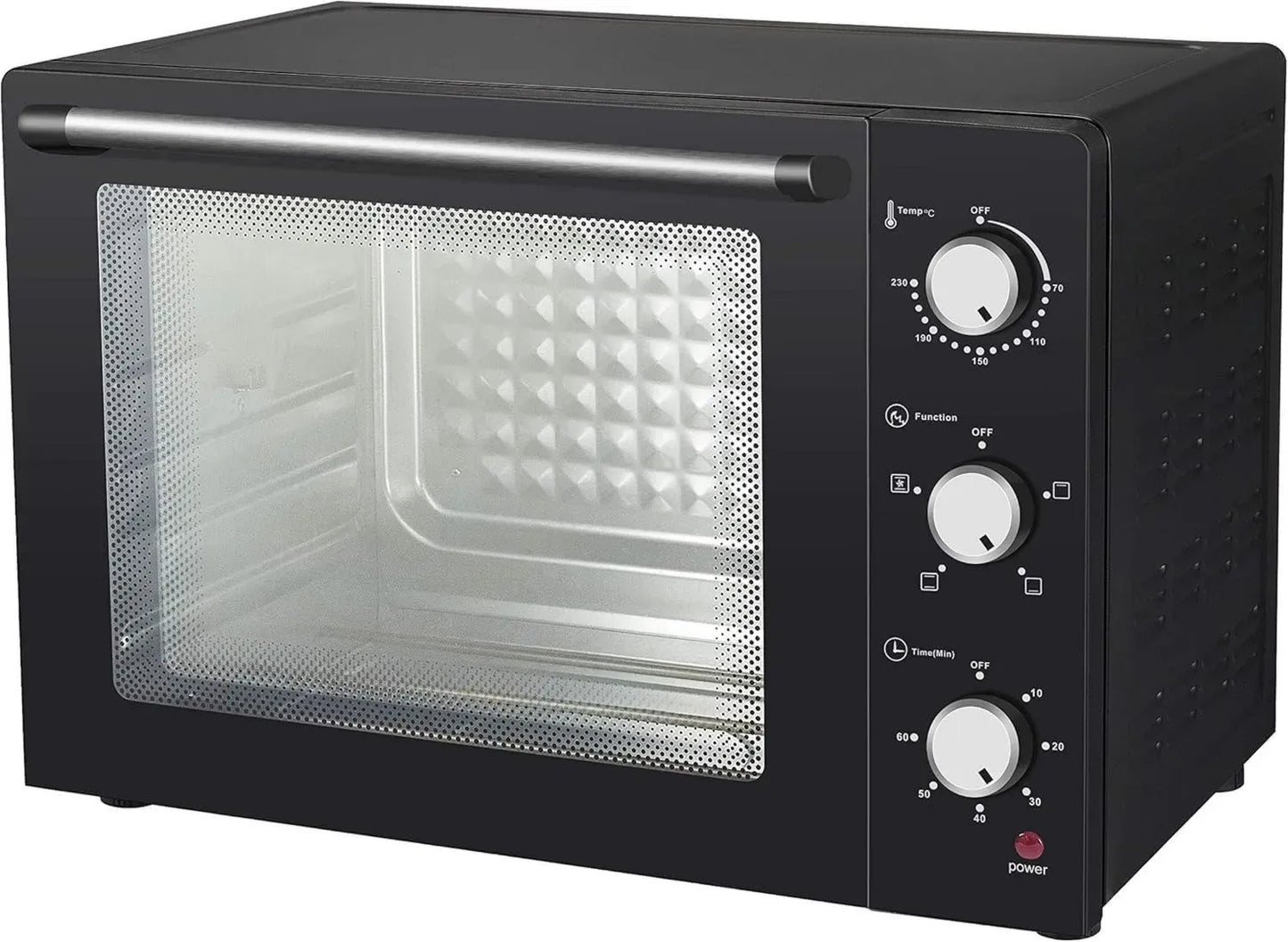 Four Électrique Professionnel 63L avec Rôtisserie et Fonction Ventilée, Puissance 2200W, Température Maximale 230°C