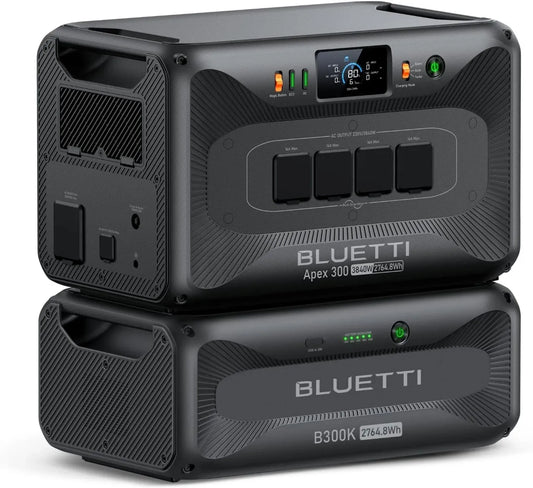 Générateur Électrique BLUETTI Apex 300 avec Batterie LFP de 5529,6Wh, 4 Prises CA 3840W pour Maison et Camping