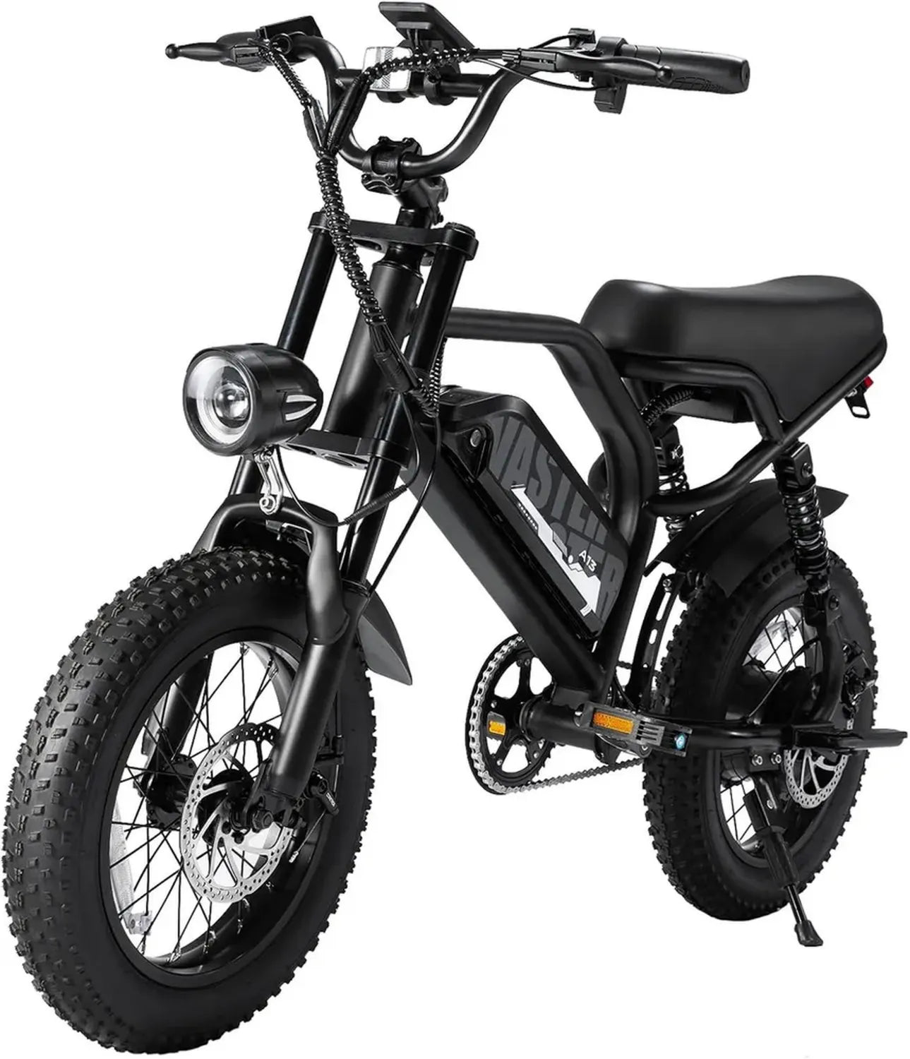 Vélo Électrique pour Adolescents, 36V 13Ah Batterie Amovible, Pneus Fat 16x3.0 Pouces, Écran LCD, Freins Double Disque