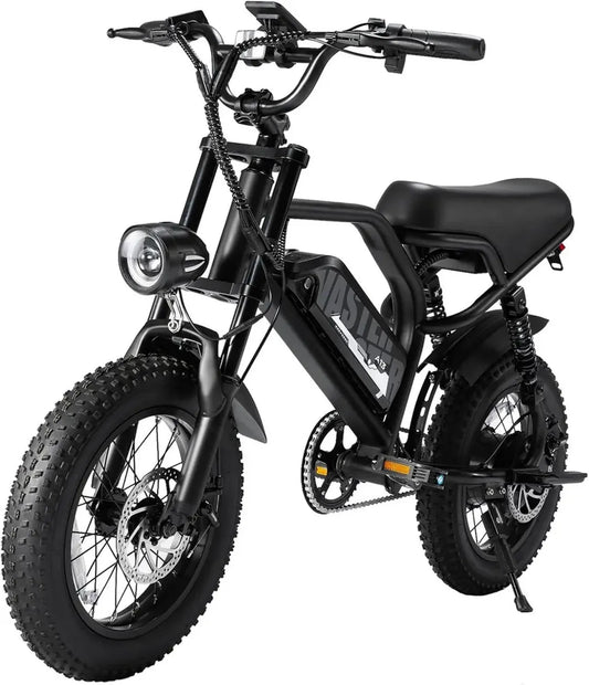 Vélo Électrique pour Adolescents, 36V 13Ah Batterie Amovible, Pneus Fat 16x3.0 Pouces, Écran LCD, Freins Double Disque