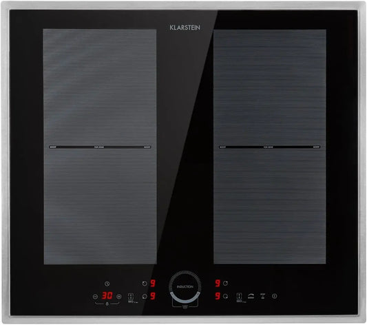 Klarstein Plaque Induction 7000W, Cuisson Électrique 4 Feux Encastrable, Commande Tactile Moderne