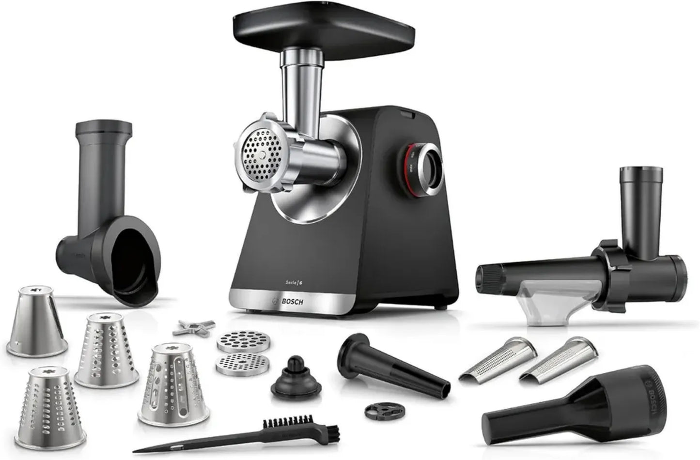 Hachoir à Viande BSH Série 6 - Puissance 2100 W - Noir et Argent