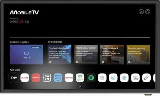 Téléviseur MobileTV 19'' - Smart WebOS pour Camping-Car - Compatible WiFi et Bluetooth - Triple Tuner - Garantie 3 Ans