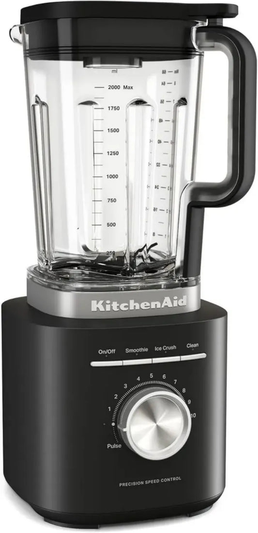 Blender KitchenAid 2L sans BPA, 10 Vitesses, Programmes Automatiques, Réglisse Noire