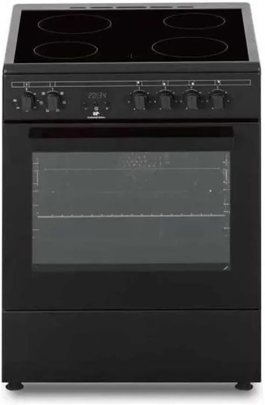 Cuisinière vitrocéramique 4 zones Continental Edison Noir - 60 cm